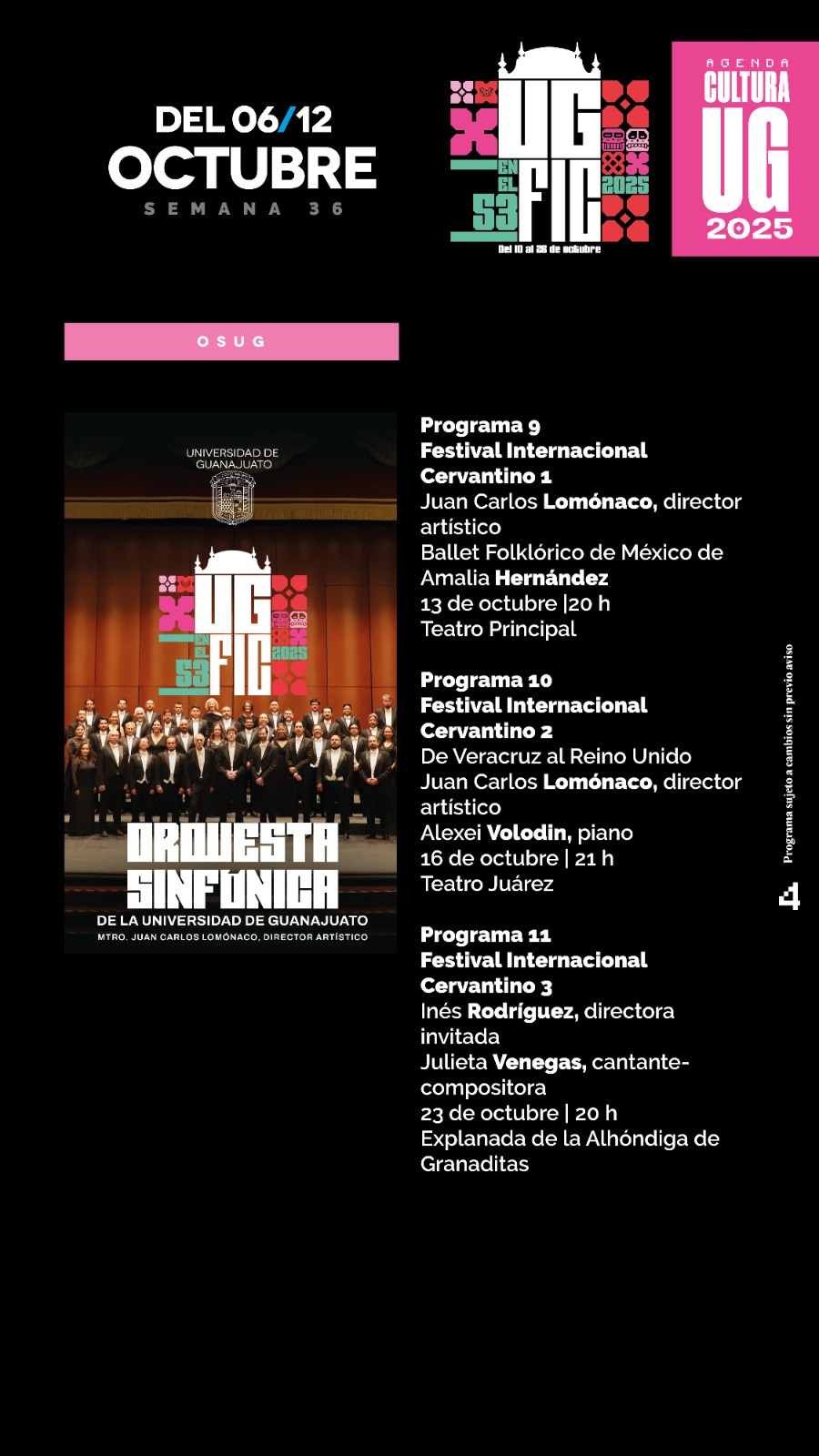 UG inicia su participación en el Festival Internacional Cervantino 