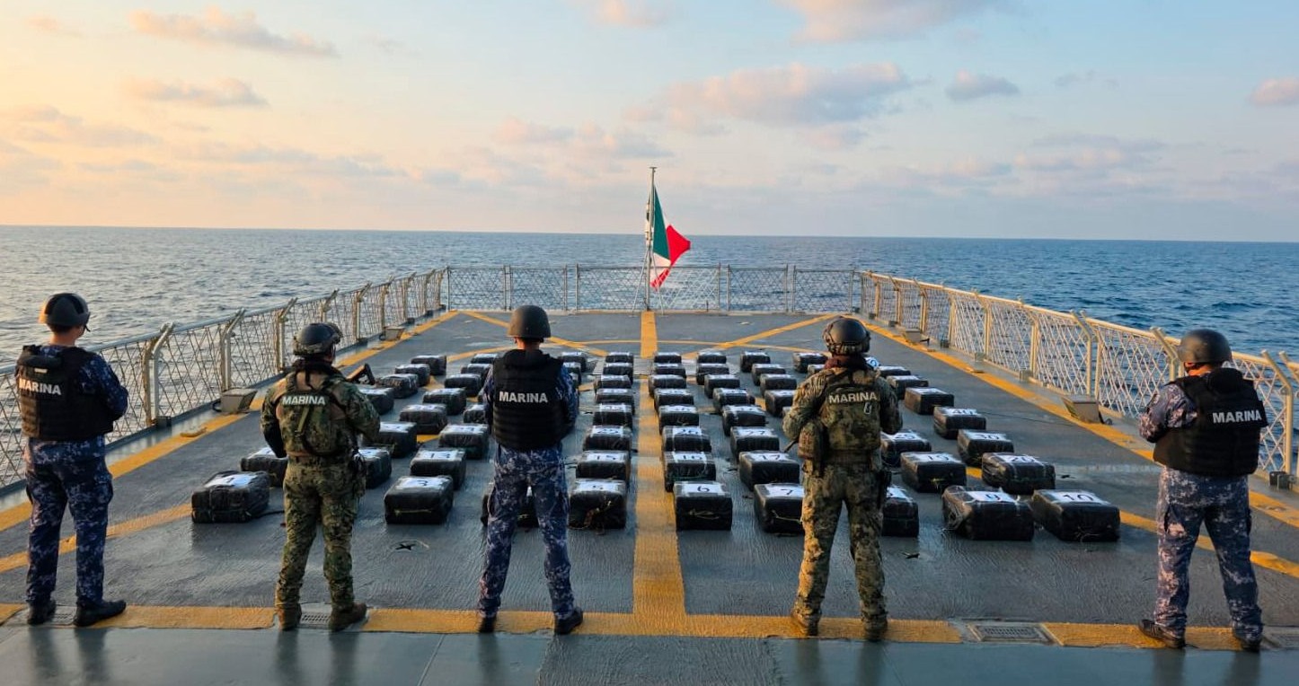 Armada de México asegura dos toneladas de cocaína frente a costas de Acapulco